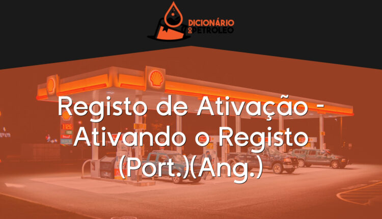 Registo de Ativação – Ativando o Registo (Port.)(Ang.)